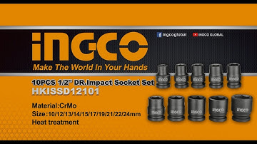 INGCO Impact socket set HKISSD12101