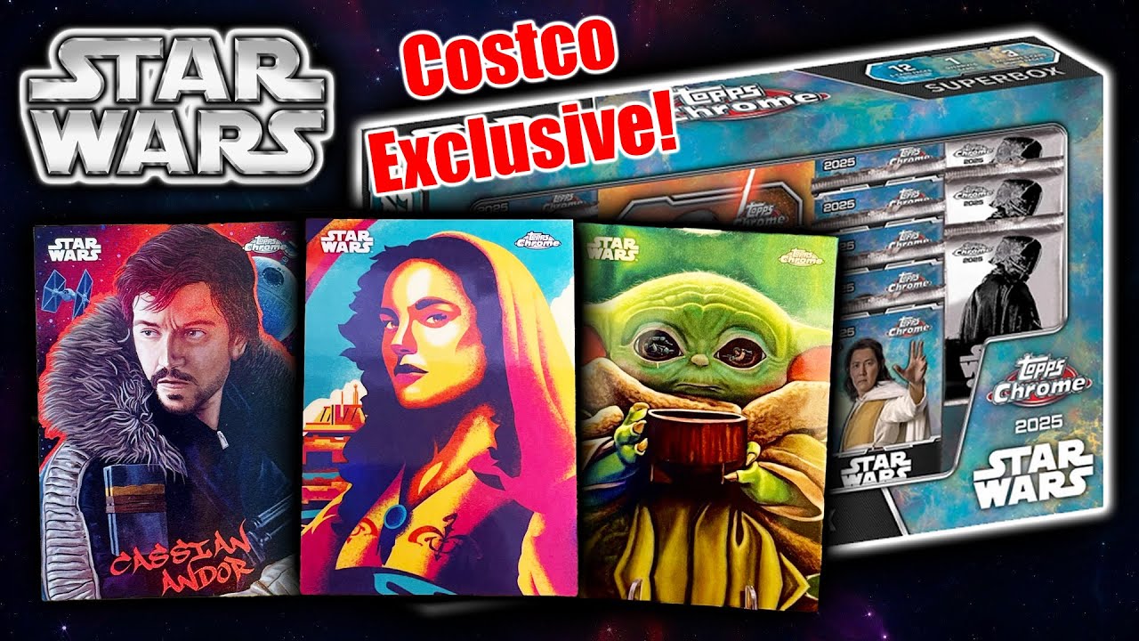 2025 Topps Star Wars Chrome Costco Superbox Opening - YouTube