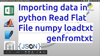 Importing data in python   Read Flat File   numpy  loadtxt genfromtxt