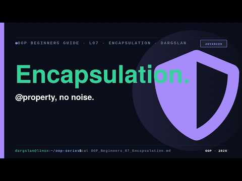 Python @property: getters & setters without the noise | OOP L07 · Advanced