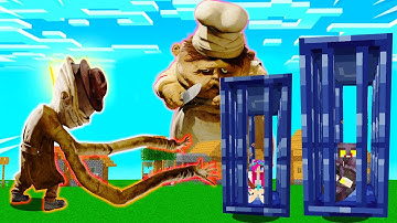 ONE VÀ NOOB YETI BỊ MA MÙ TAY DÀI BẮT NHỐT VÀ MỤ BÉO ĂN TH.Ị.T NG.ƯỜI TRONG MINECRAFT