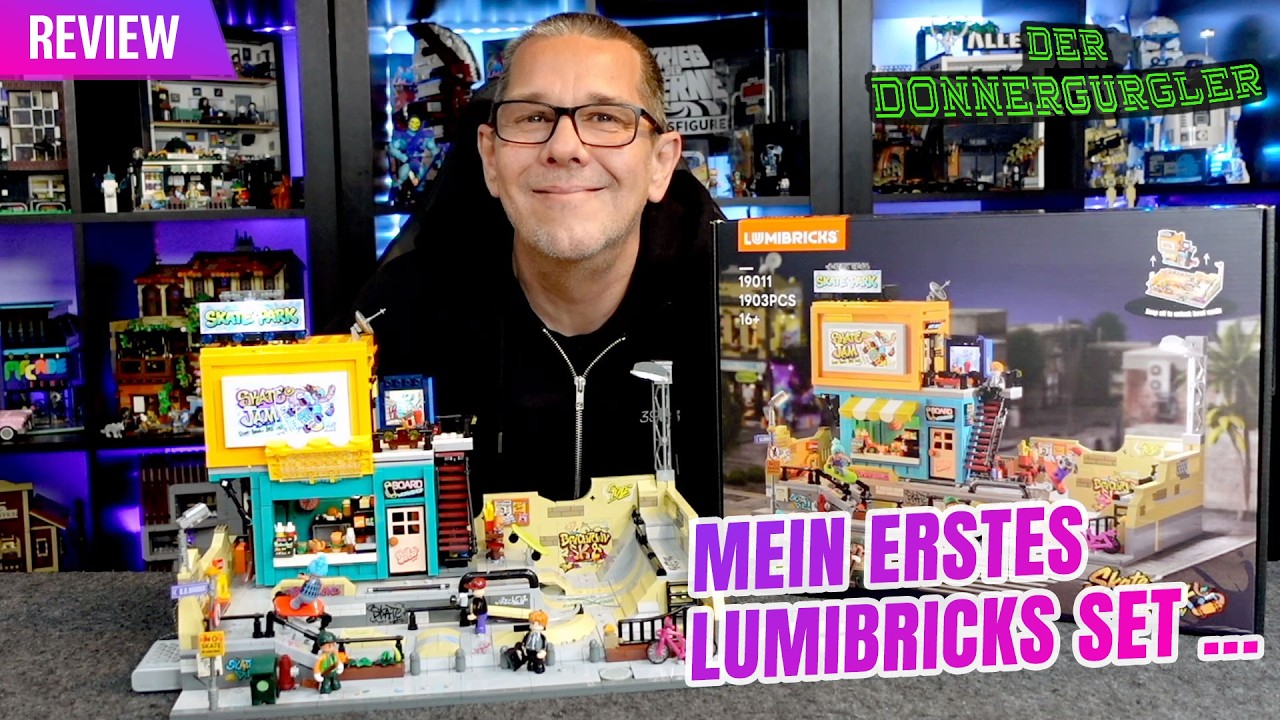 Lumibricks Skatepark Street Fusion 19011 - My God rides a Skateboard