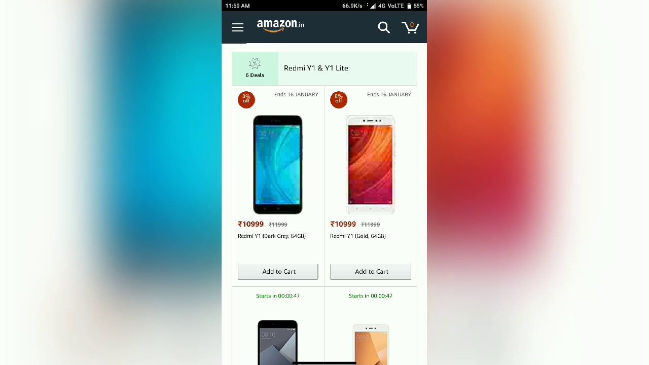 Redmi Y1 16GB live booking from Amazon app|Live process to book redmi Y1 from Amazon