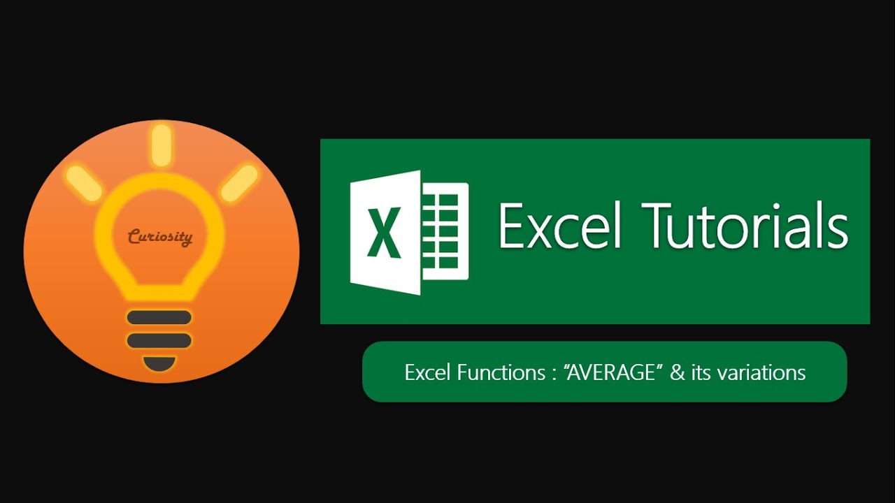 Excel Functions : AVERAGE | AVERAGE IF | AVERAGE IFS - YouTube
