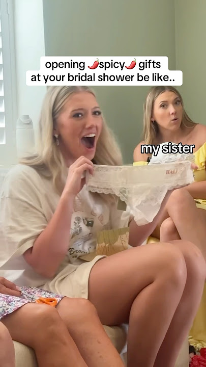 everyone’s reaction to my 🌶️ gift…😂#bridalshower #bridetobe #couplegoals #relationshipgoals
