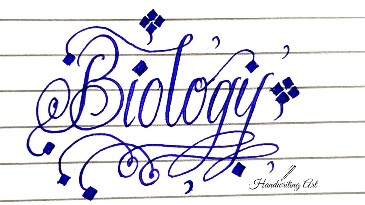 biology assignment in calligraphy