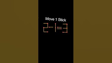 Move one Match Stick to make the equation true#matchsticks #maths #braingames #brainpower