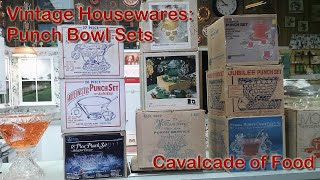 Vintage Housewares - Punch Bowl Sets: Anchor Hocking, Hazelware, Federal, Jeannette, L.E. Smith