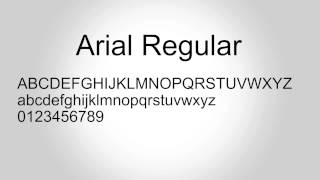 Arial Regular Font Arial Regular Font