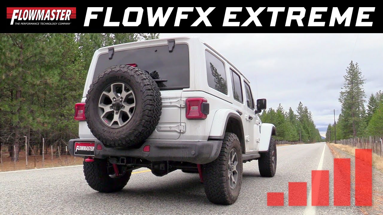 Channel34専用Flowmaster American jlラングラー 2018-2021 Jeep Wrangler JL 3.6L - FLOWFX Extreme Cat-back Exhaust