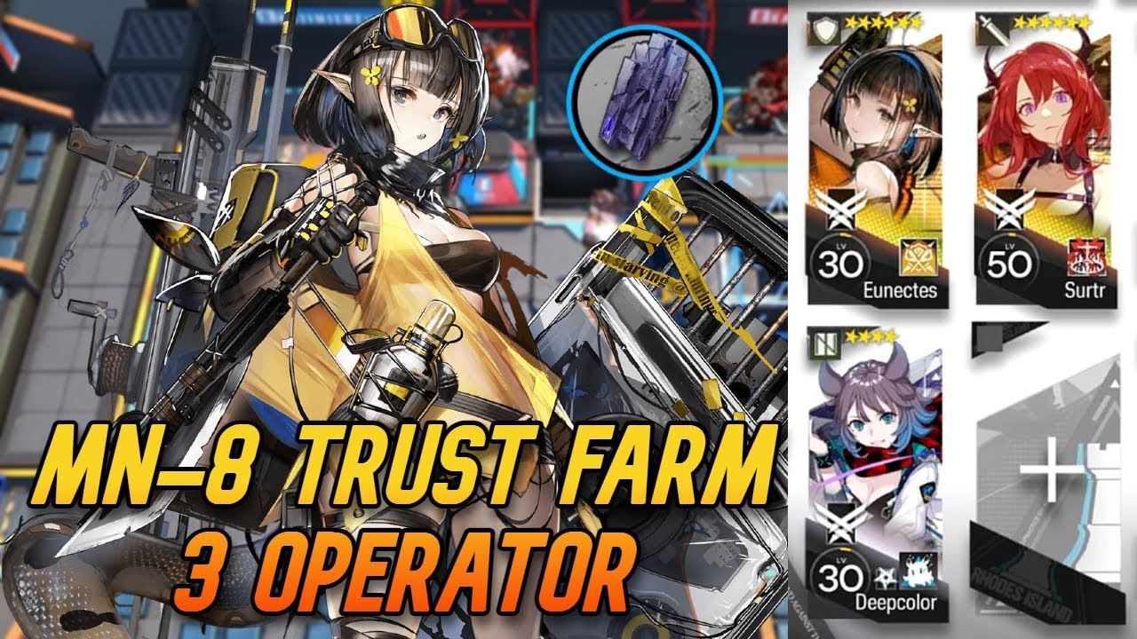 【Arknights】MN-8 3 Operator Clear (Trust Farm) 