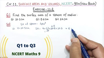 Ex 11.2 (Q1 to Q3) Surface Areas and Volumes Class 9 Maths Ncert New Book | Ex 13.4 Class 9th math
