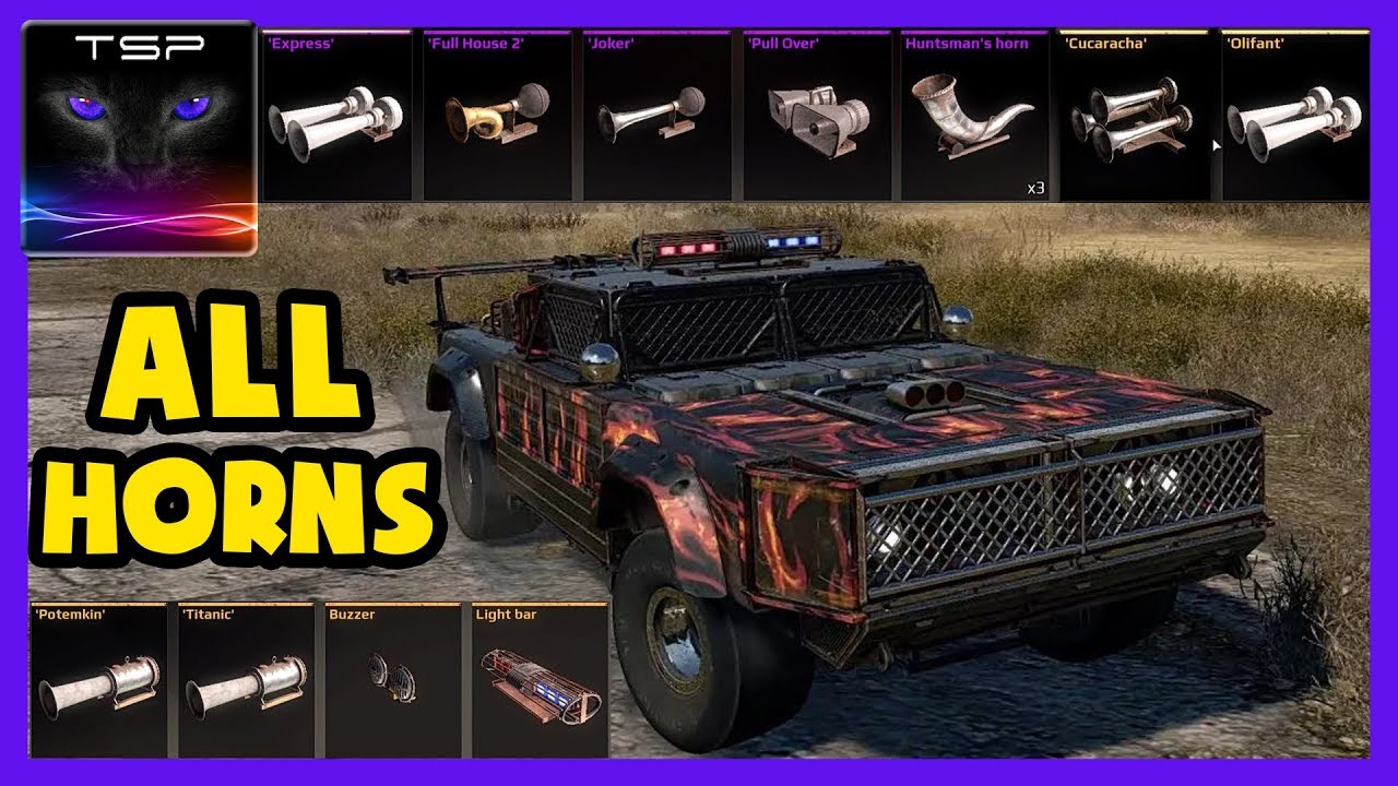 Crossout #94 ► All Horns Tested ¦ Sound of All Horns ☺ (Oct 2017)