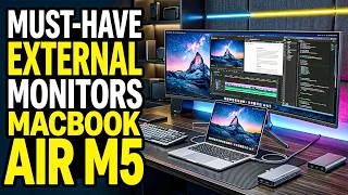 Top 5 Must-Have External Monitors for MacBook Air M5 You Need🔥