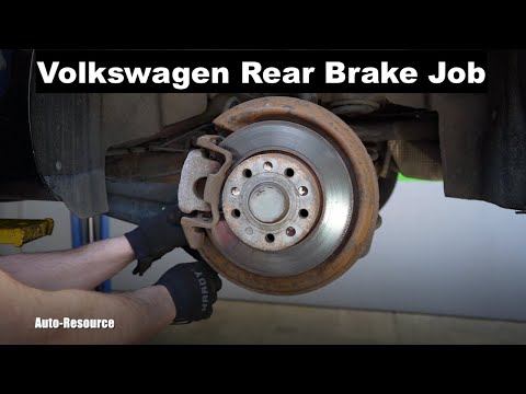 VW Rear Brake Pads and Rotors Replacement DIY