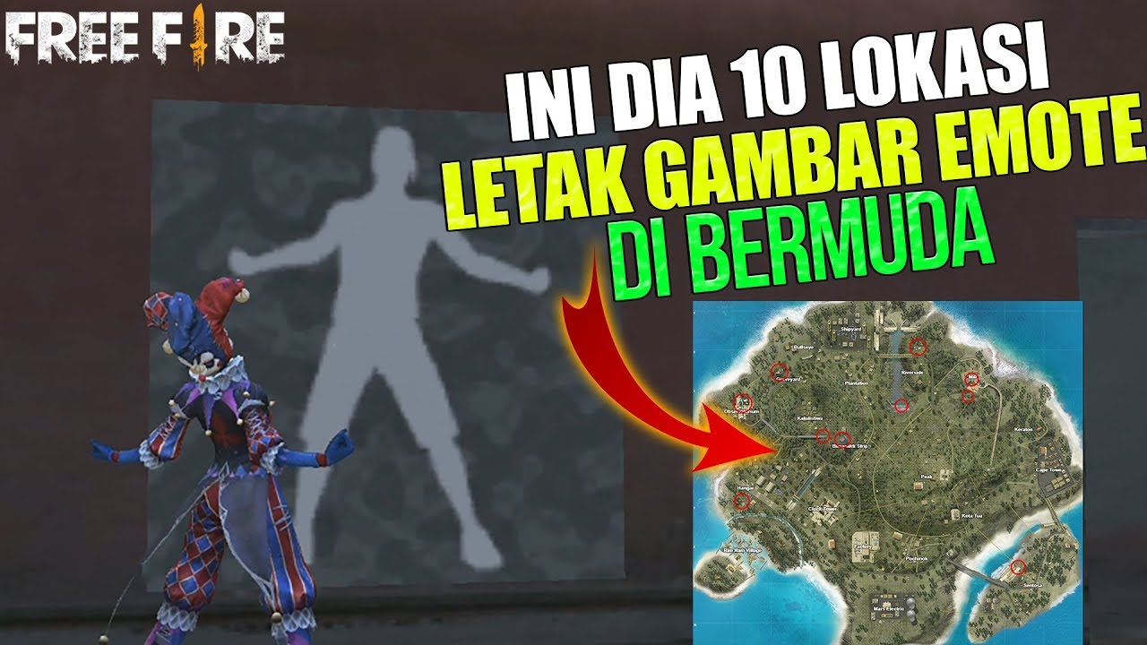 BAHAS 10 LOKASI GAMBAR EMOTE DI BERMUDA FITUR BARU PENGGANTI PETA HARTA BOUNTY TOKEN FREE FIRE YouTube