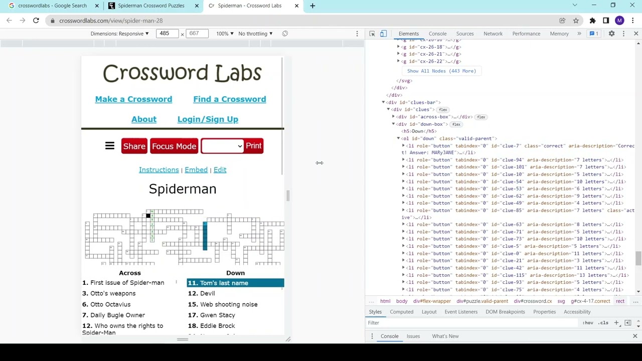 Crosswordlabs Hack: Get Correct Answers By Changing The Code
