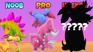 Dinobash - NOOB vs PRO vs HACKER - fluffy arrived