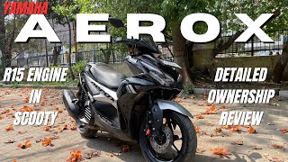 YAMAHA AEROX 155 | DETAILED REVIEW | R15 ENGINE IN SCOOTY | MUST WATCH BEFORE BUYING | 2024