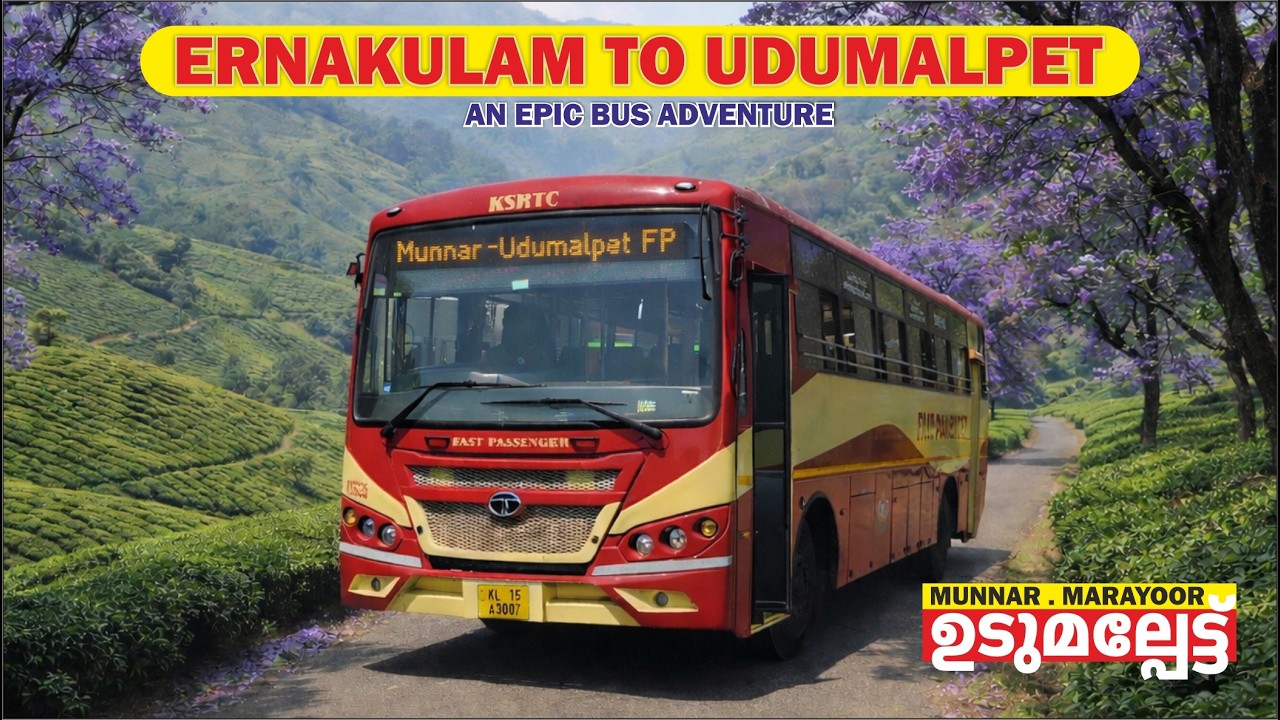 ERNAKULAM TO UDUMALPET KSRTC NEW BRAND FP | Adventure bus Journey Via Munnar