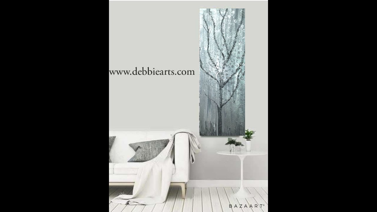 Acrylic Painting with crushed glass and glitter! Beautiful art!