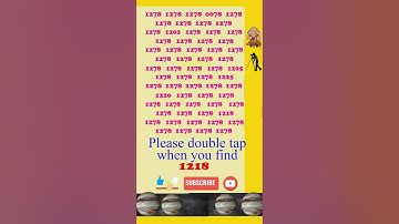 Spot (Find) 1218 in 5 seconds, #observation  #skills , Visual Test,  #search #puzzle #shorts #quiz