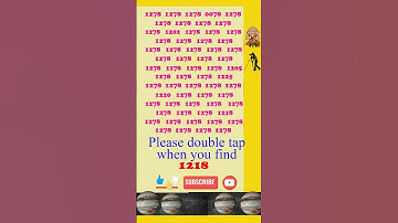 Spot (Find) 1218 in 5 seconds, #observation  #skills , Visual Test,  #search #puzzle #shorts #quiz