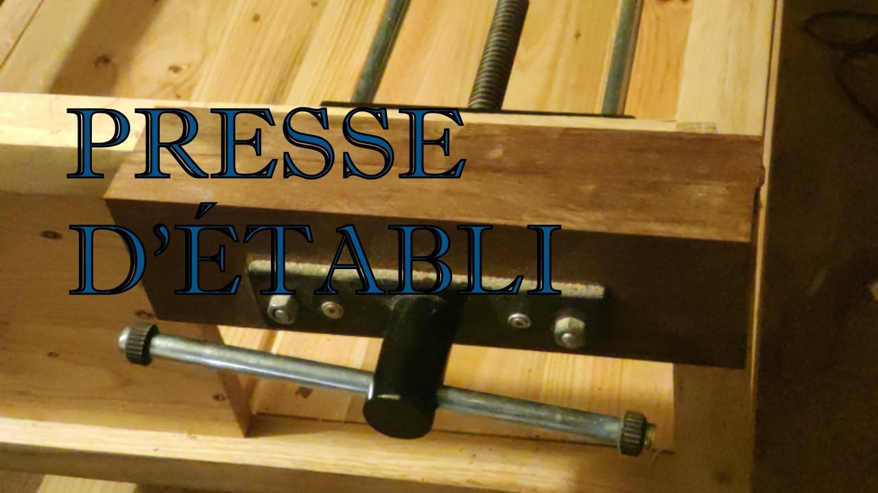 Installation d'une presse d'établi