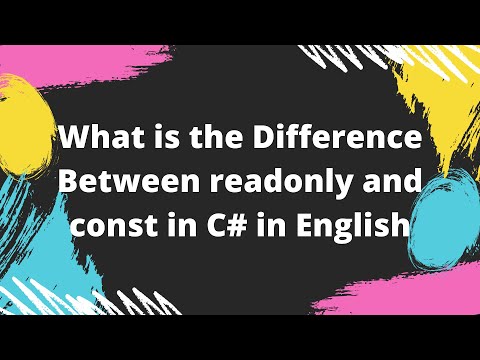 Difference between readonly and const-English