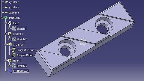 How to create a mechanical part using CATIA Part Design 54