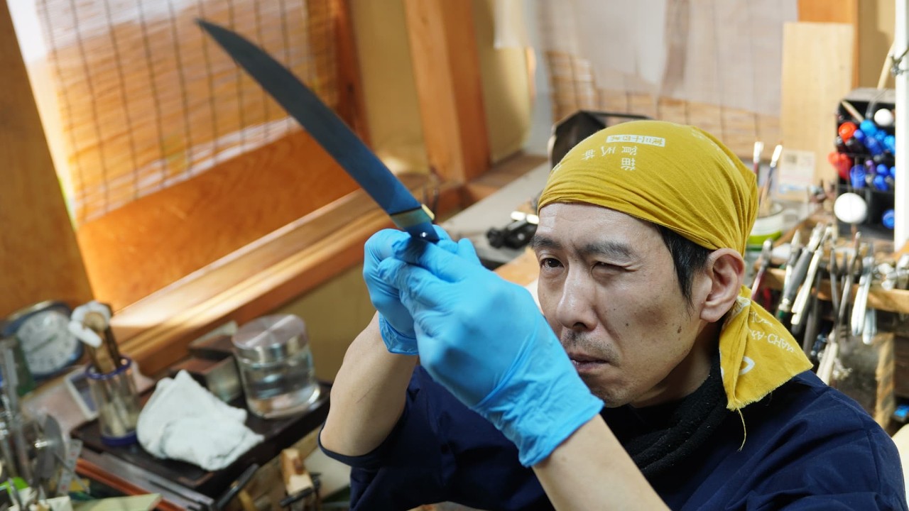 Процесс изготовления японского меча Хабаки (воротник клинка)