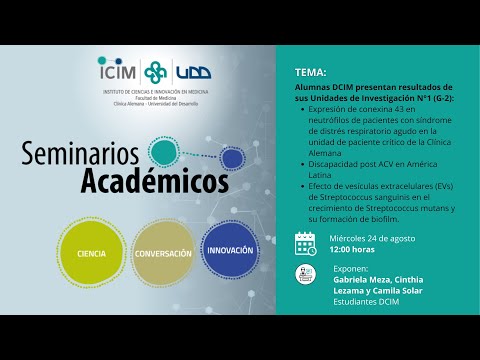 [24 de agosto] Presentación de Unidades de Investigación N°1 de alumnos DCIM (Grupo II)