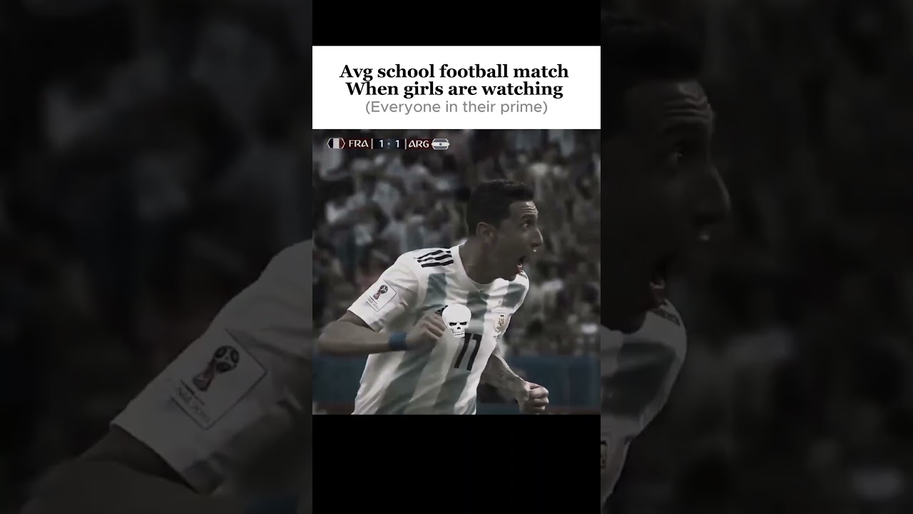 Avg school football match, when girls are watching  