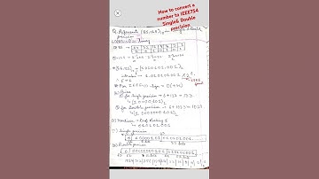 How to convert a number to IEEE754 Single and Double precision #coa #btech #aktu