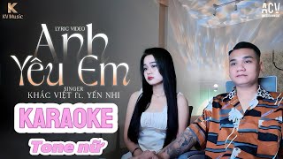 Karaoke Tone N  Anh Yu Em  Khc Vit Ft Yn Nhi  Album Nhc Suy Th Gin