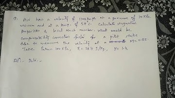 Problem on stagnation properties.