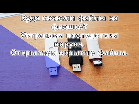 Исчезли файлы с флэшки. Устраняем последствия вируса, возвращаем файлы.