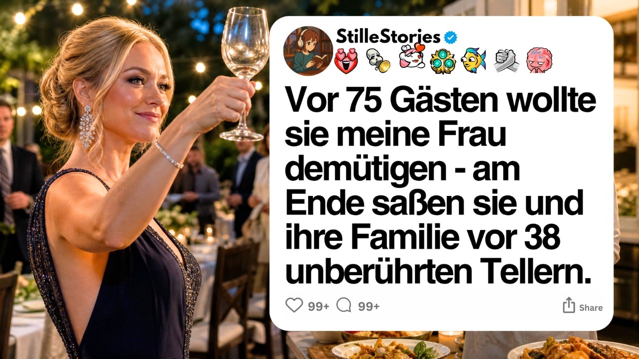 Meine Frau hat die ganze Nacht durchgekocht, 38 Gerichte für die Geburtstagsfeier unserer Enkelin, mit verbrannten Fingern, bis zum Morgengrauen. Als unsere Schwiegertochter Tiffany ihr Weinglas...