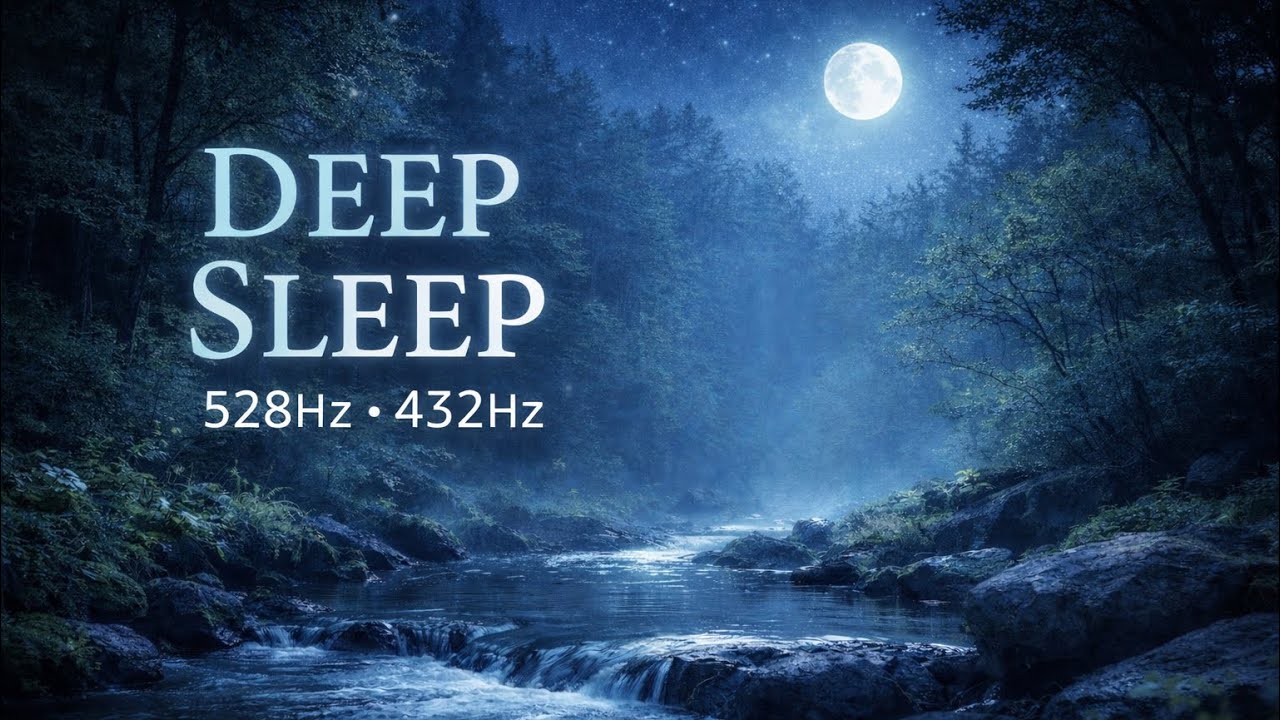 Deep Sleep in 8 Hours 🐑 528Hz & 432Hz Healing | Ambient Stream & Relaxing Sleep Music