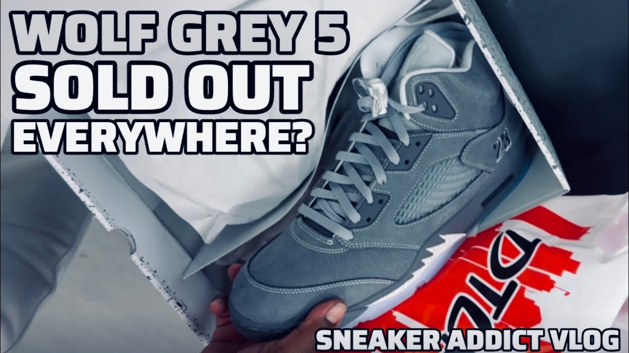 Кроссовки Air Jordan 5 Wolf Grey 2026 retro распроданы повсюду? Видеоблог о покупках кроссовок в ...