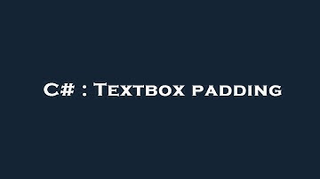 C# : Textbox padding