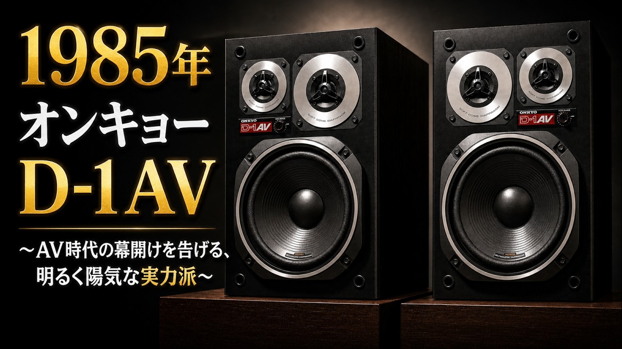 ONKYO オンキョー　3WAY スピーカー　ウーファー　D-1R　ペア 1985 Onkyo D-1AV - YouTube
