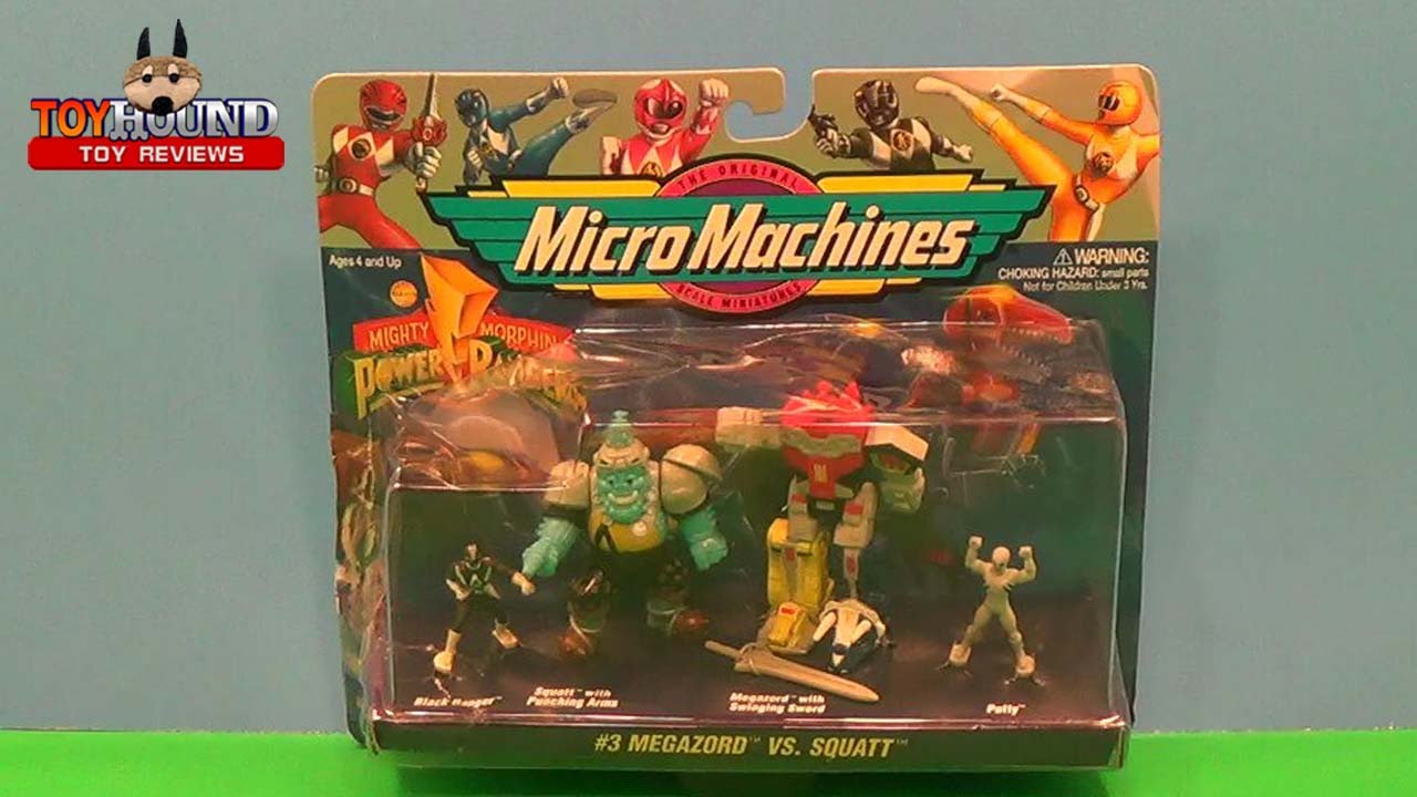 Micro Machines Power Rangers Megazord VS Squatt – Galoob 1994, Neuf Sous Blister