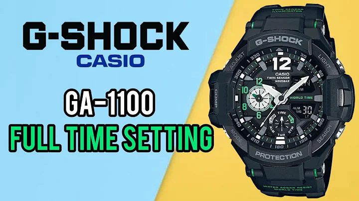 How To Setting Time Casio G-Shock GA-1100 World Time Setting Watch