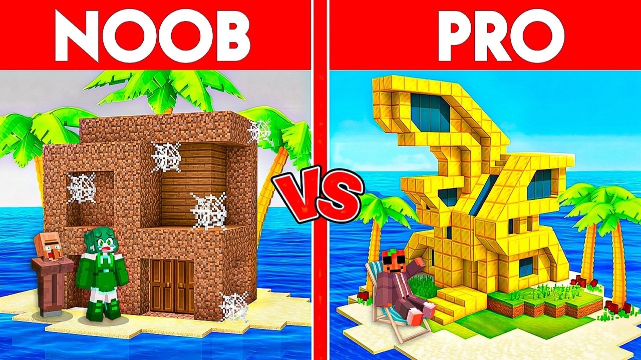 POBRE vs RICO: Casa Moderna en ISLA de Minecraft!