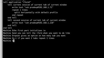 Mac OS script to fire multiple iTerm2 tabs