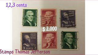 Stamps Thomas Jefferson  1,2,,3 cents | JOSERSHINA in world