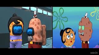 SpongeBob VS Among Us (perfect circle) 101% Faster