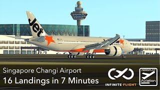 16 BUTTER Landings at Singapore Changi Airport | Infinite Flight
