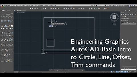 Engineering Graphics AutoCAD-Line, Circle, Trim, Offset Commands- Exercise #1